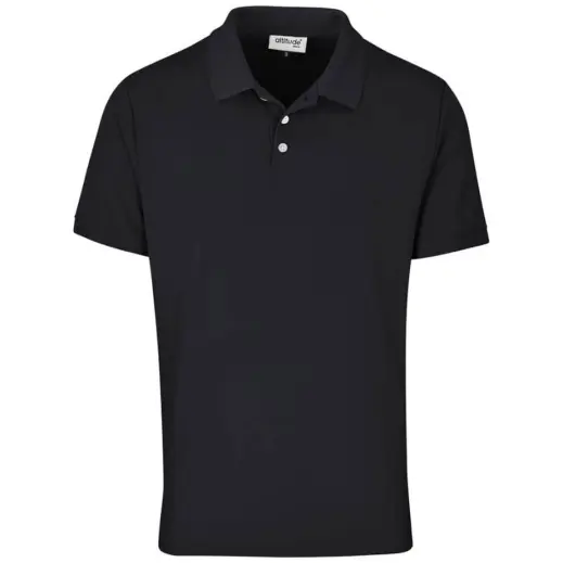 Mens Virtue Golf Shirt Black Front